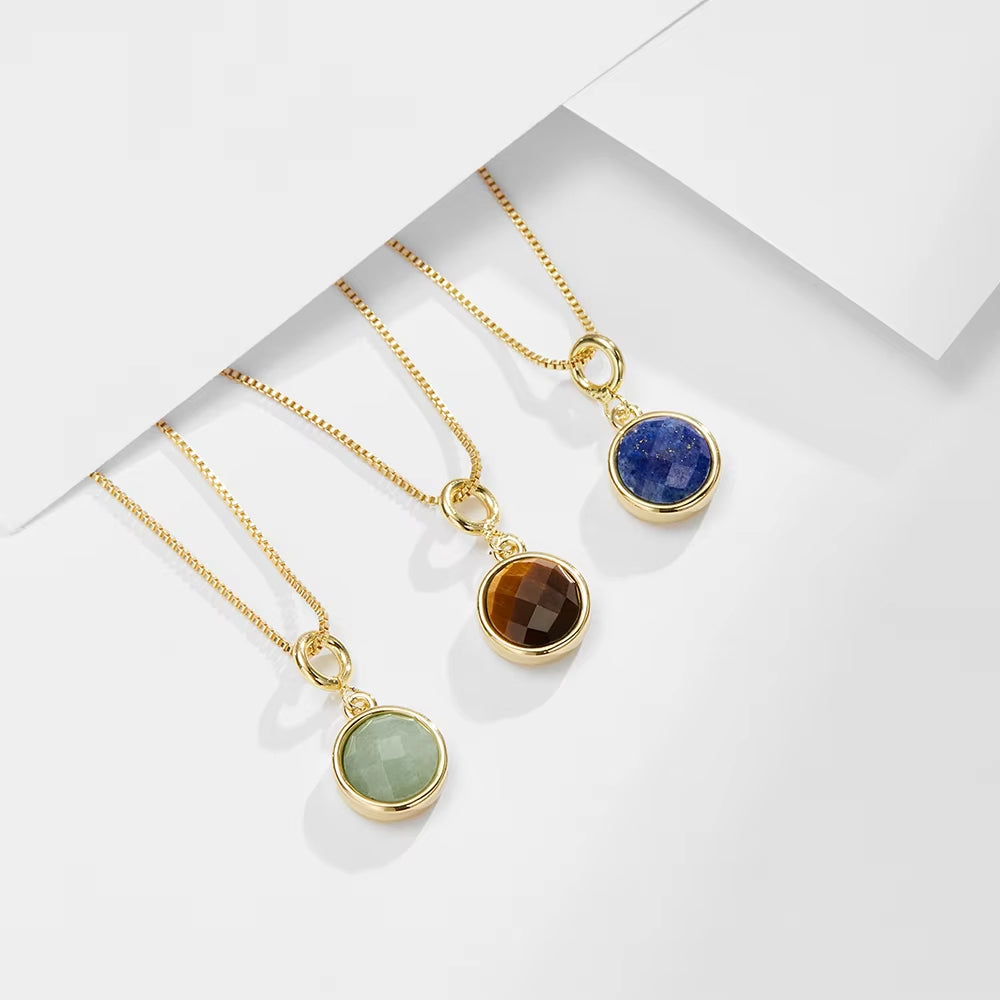 Birthstone-Pendant ROUND SHAPE Necklace