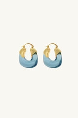 Kira  Hoop Earrings/Aqua