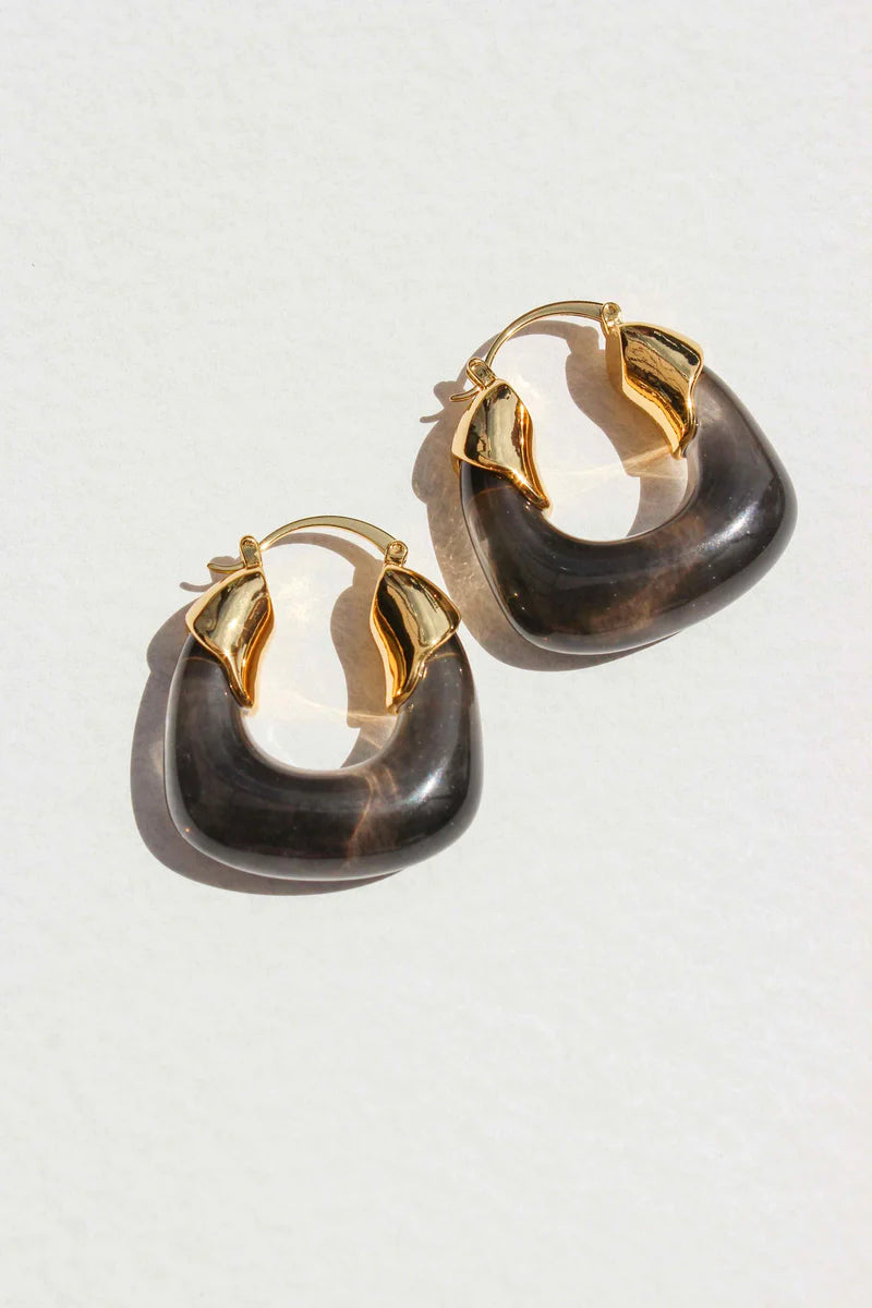 Kira  Hoop Earrings/Inkwell