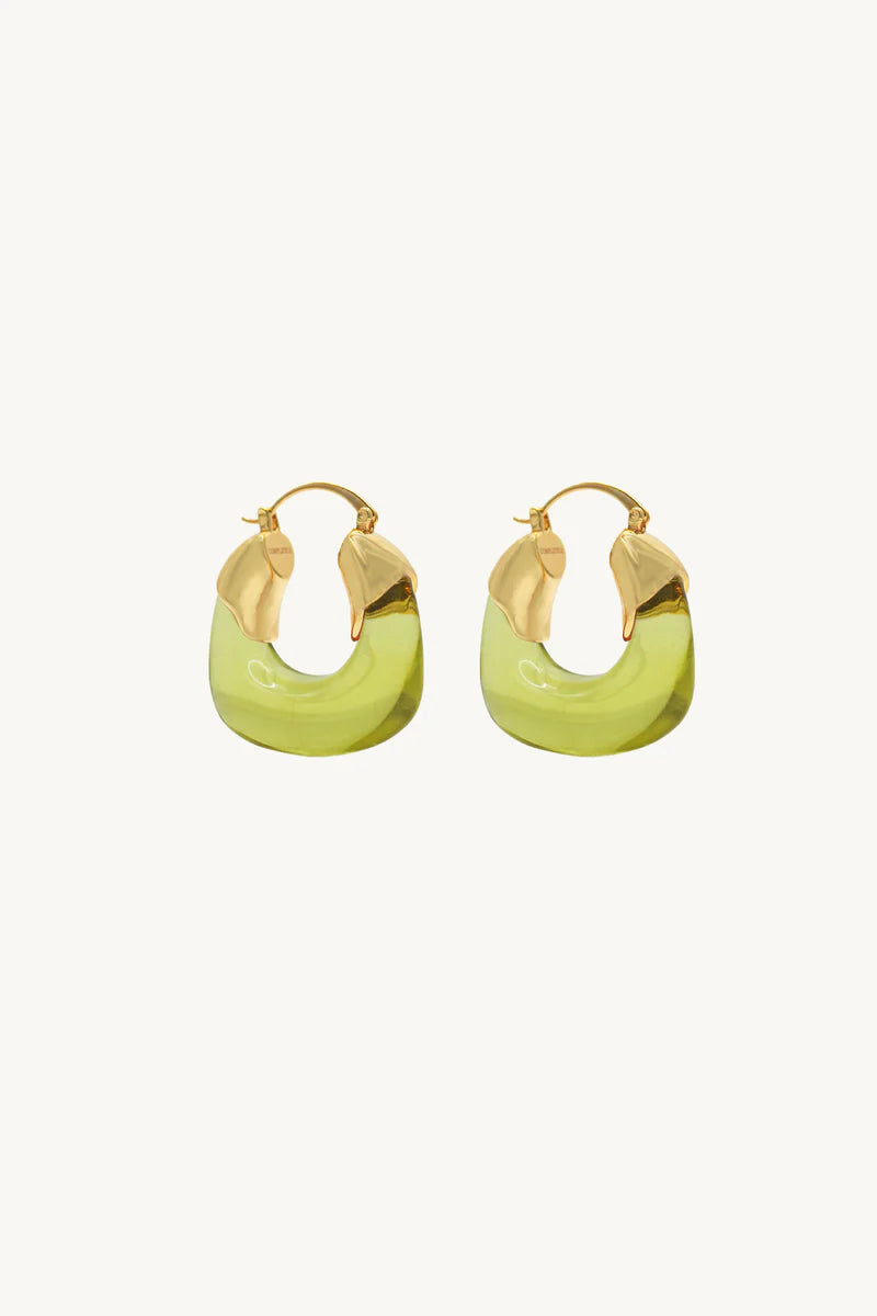 Kira  Hoop Earrings/Lemon