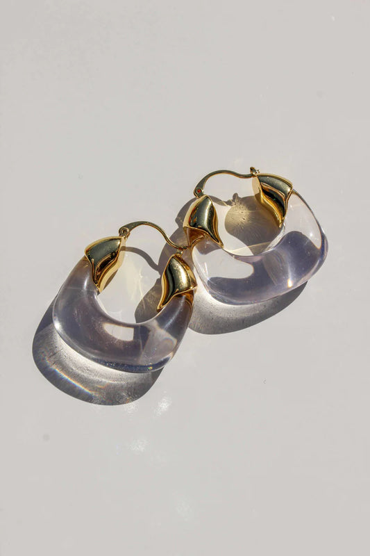 Kira Hoop Earrings/CLEAR