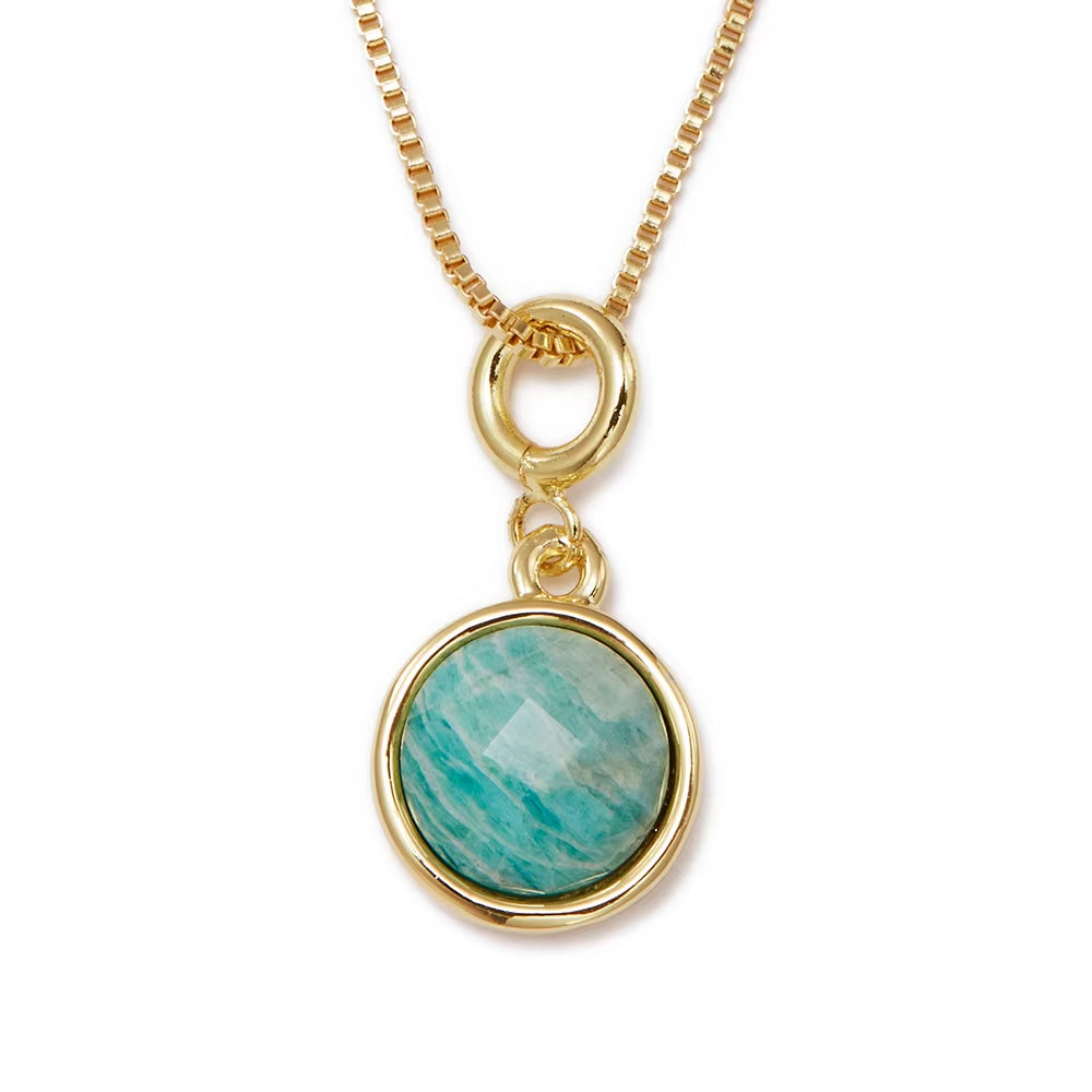 Birthstone-Pendant ROUND SHAPE Necklace