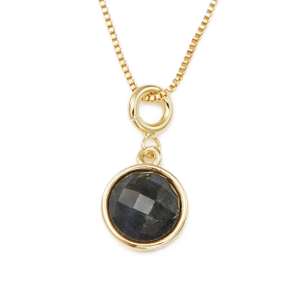 Birthstone-Pendant ROUND SHAPE Necklace